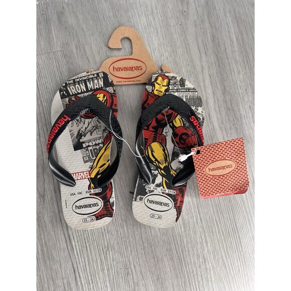 Iron Man - Havaianas & Marvel Comics Size 10 FlipFlops Sandals NWT - Picture 9 of 10